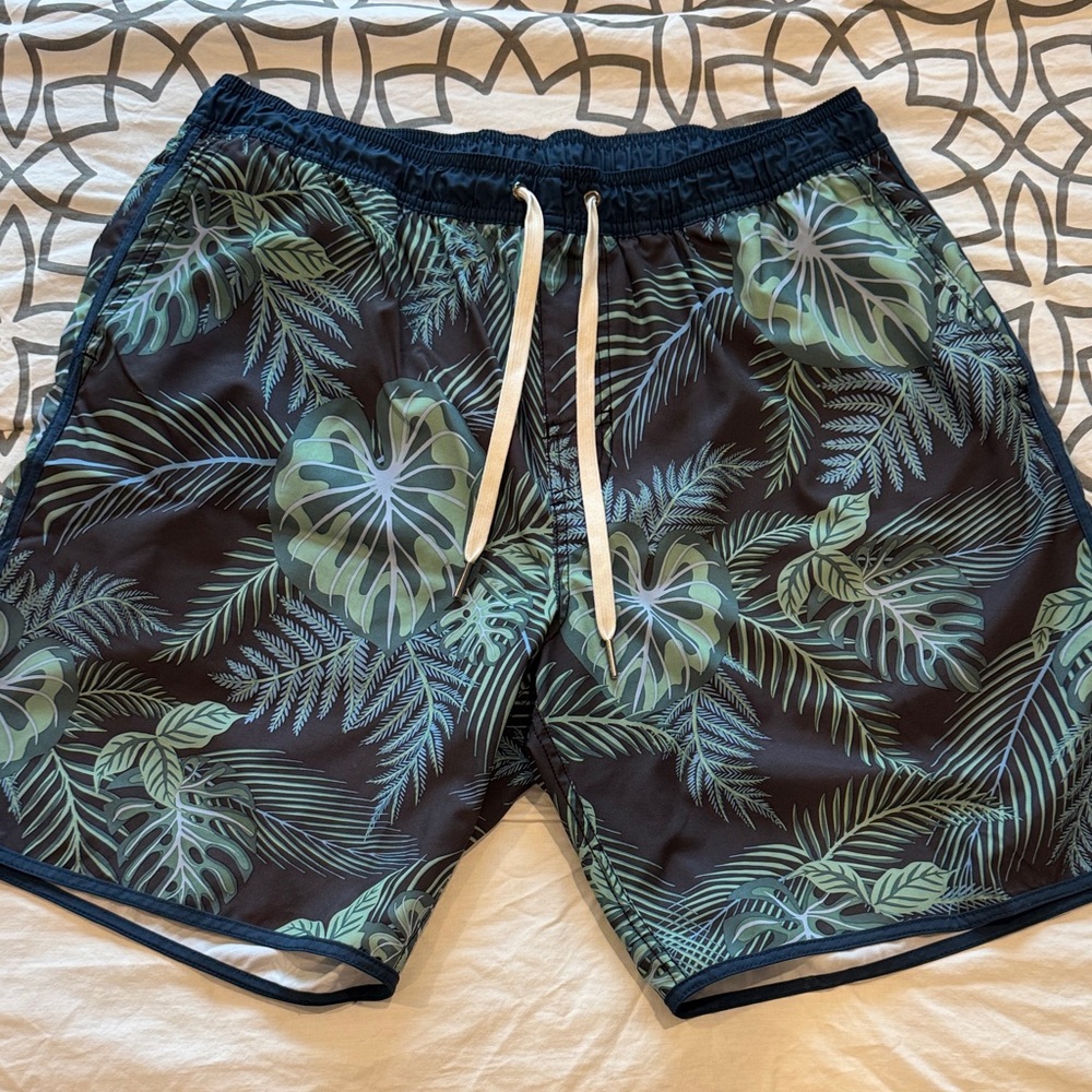 Fair Harbor Anchor Beach Floral Calfironia Vacation Men’s Swim Trunks Size XL